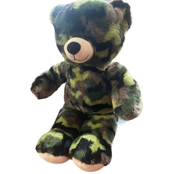 Build A Bear Workshop Camo Teddy Bear 16" Plush Stuffed Toy - Picture 1 of 8
